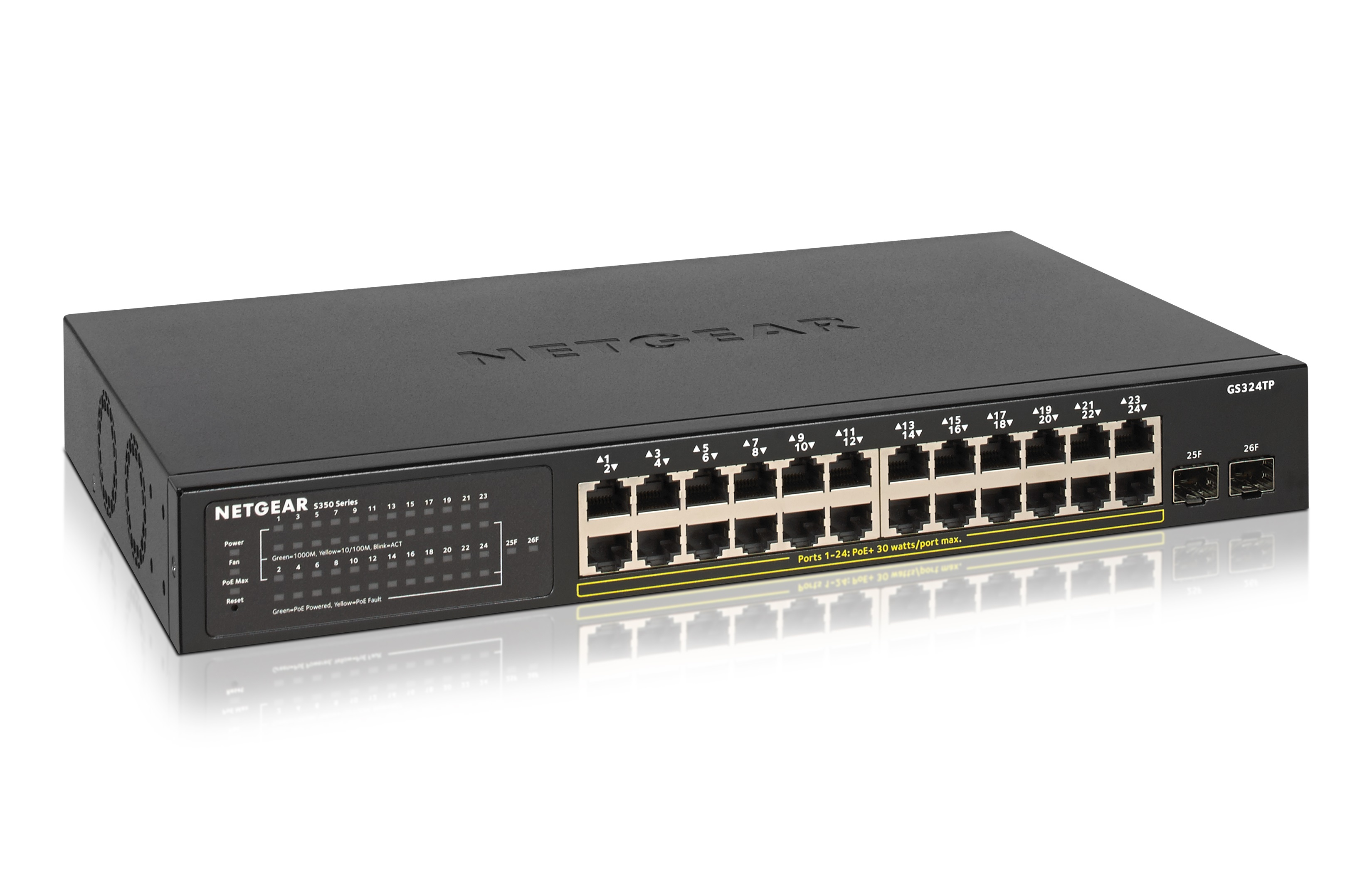 Image of NETGEAR GS324TP Managed L2/L3/L4 Gigabit Ethernet (10/100/1000)...