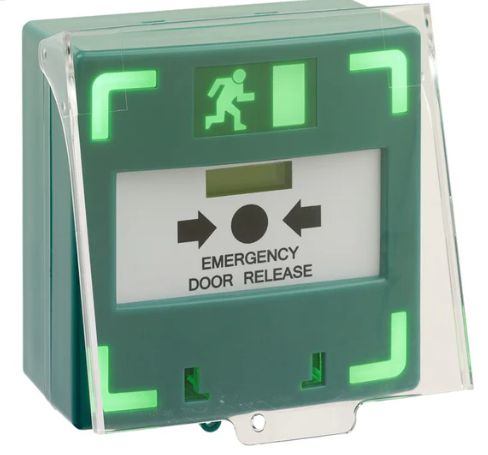 CP3-LSRC Triple pole surface  green resetable break glass,  Shallow Back Box thumbnail
