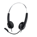 Genius Computer Technology HS-220U Ultra Lightweight Headset with Mic, USB Connection, Plug and Play, Adjustable Headband and microphone with In-line Volume Control, Black