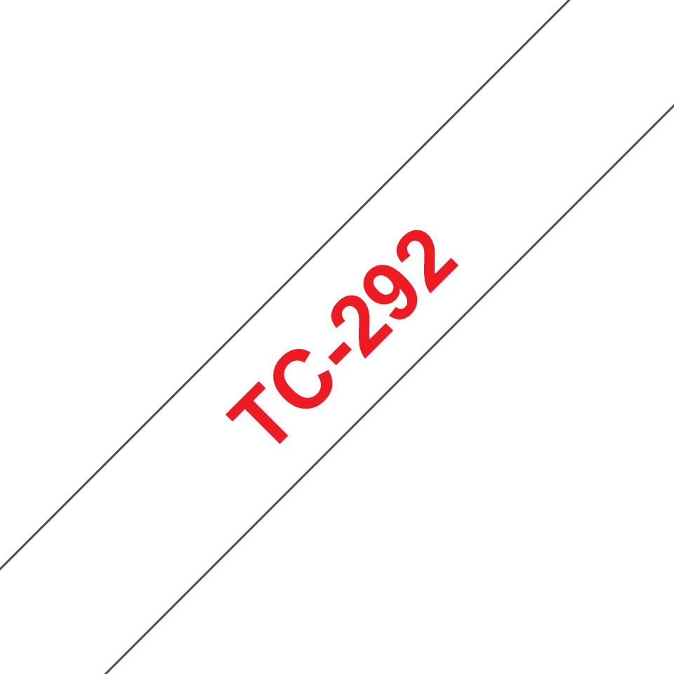 Brother TC-292 DirectLabel red on white 9mm x 7.7m for Brother P-Touch