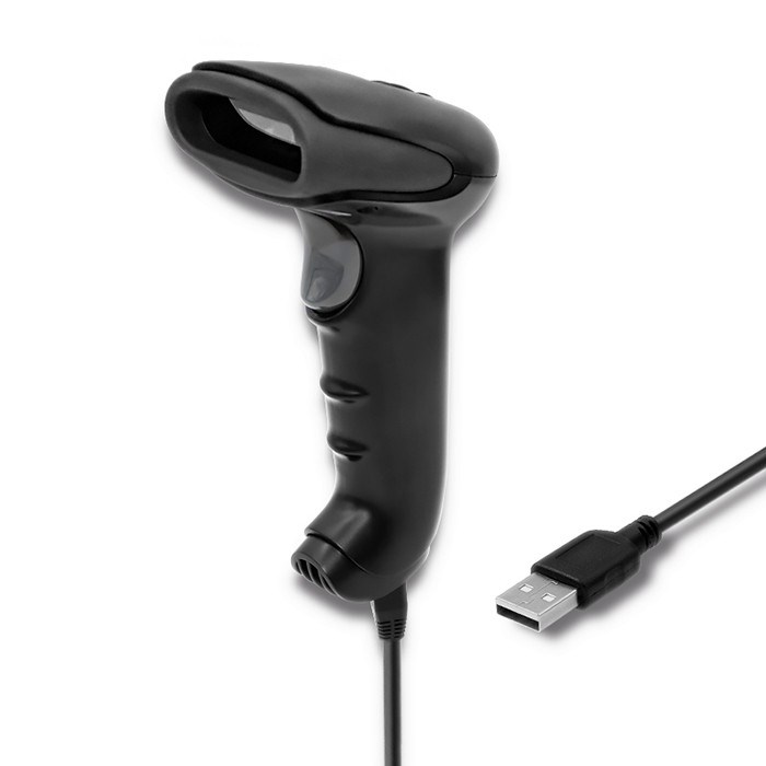 QOC Qoltec 50866 Laser barcode reader 1D | CCD | USB | Black