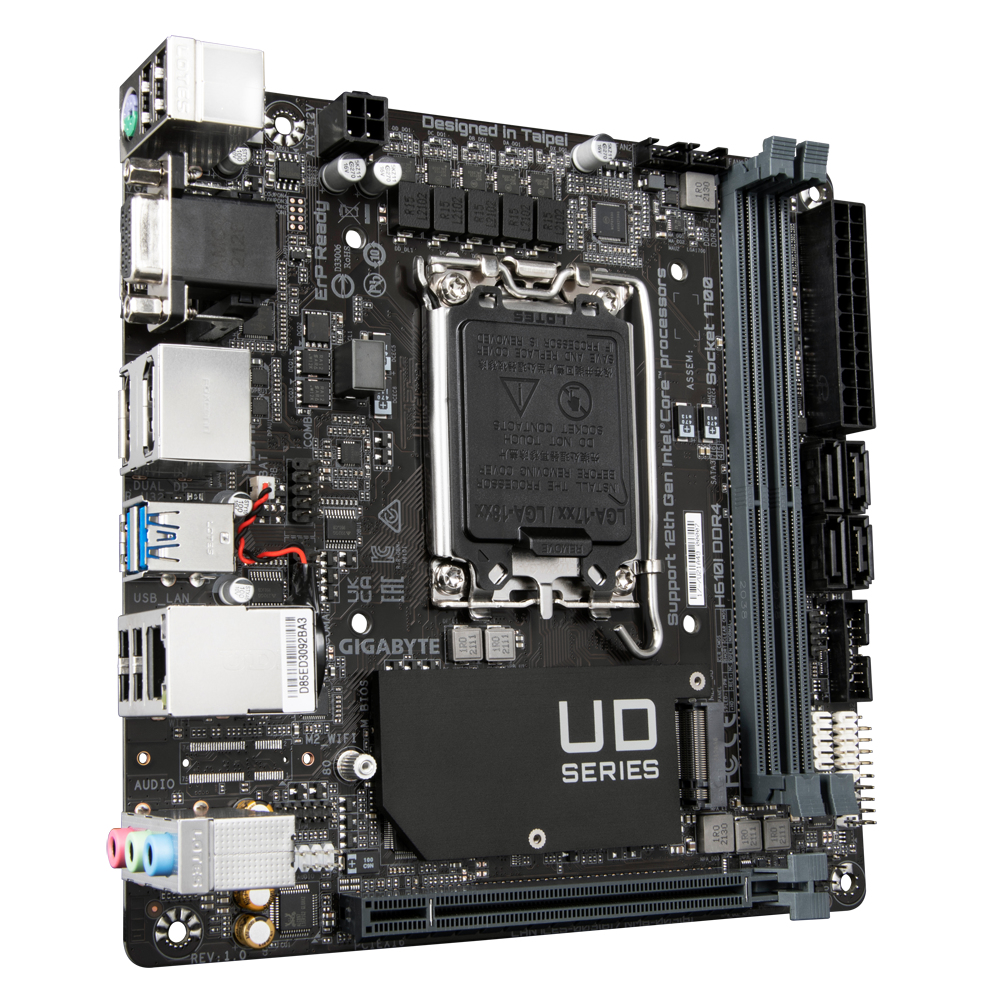 Image of Gigabyte H610I DDR4 motherboard Intel H610 Express LGA 1700 mini ITX