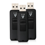 V7 VF28GAR-3PK-3N USB flash drive 8 GB USB Type-A 2.0 Black