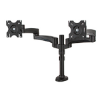 B-Tech Twin Flat Screen Desk Mount with Dual Articulated Arms