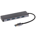 Nikkai USB-A Multiport Hub to 4x USB-A 3.0 High Speed Ports with 16cm Cable