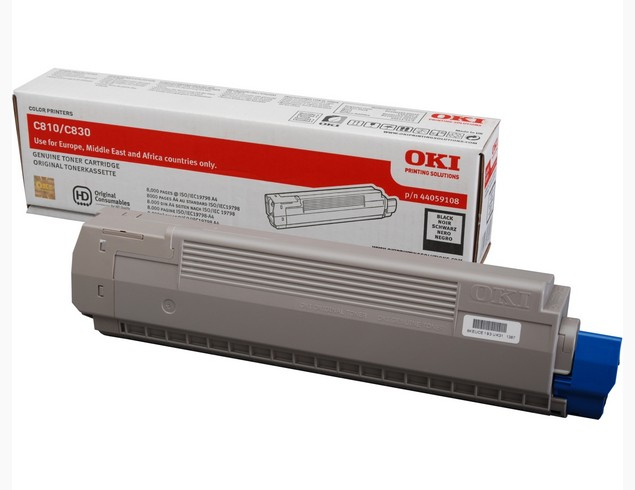 Image of OKI 44059108 Toner black, 8K pages ISO/IEC 19798 for OKI C 800