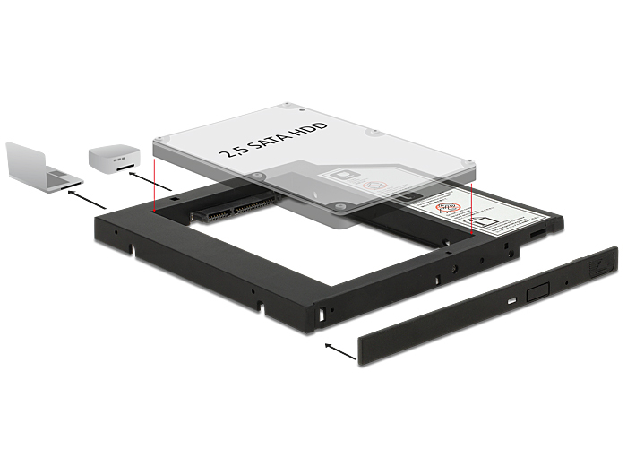 Image of DeLOCK 62669 drive bay panel 13.3 cm (5.25") Bezel panel Black