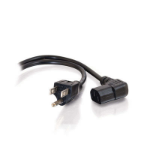 C2G 10ft Universal Right Angle 18 AWG Power Cord (IEC320C13 R/A -> NEMA 5-15P) Black 118.1" (3 m)