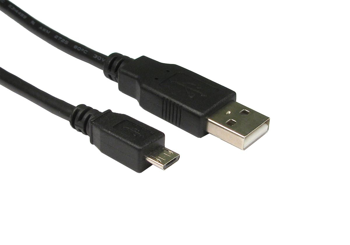 Cables Direct USB 2.0 Micro B, 0.5m USB cable USB A Micro-USB B Black