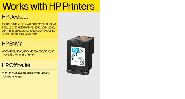 HP 301 Ink Cartridge Standard Yield Black 3ml CH561EE