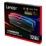 Lexar LD5U16G60C28BR-RGD ARES 2nd Gen U-DIMM DDR5 6000 32GB Kit (16GB*2), CL28, RGB Black, dual pack