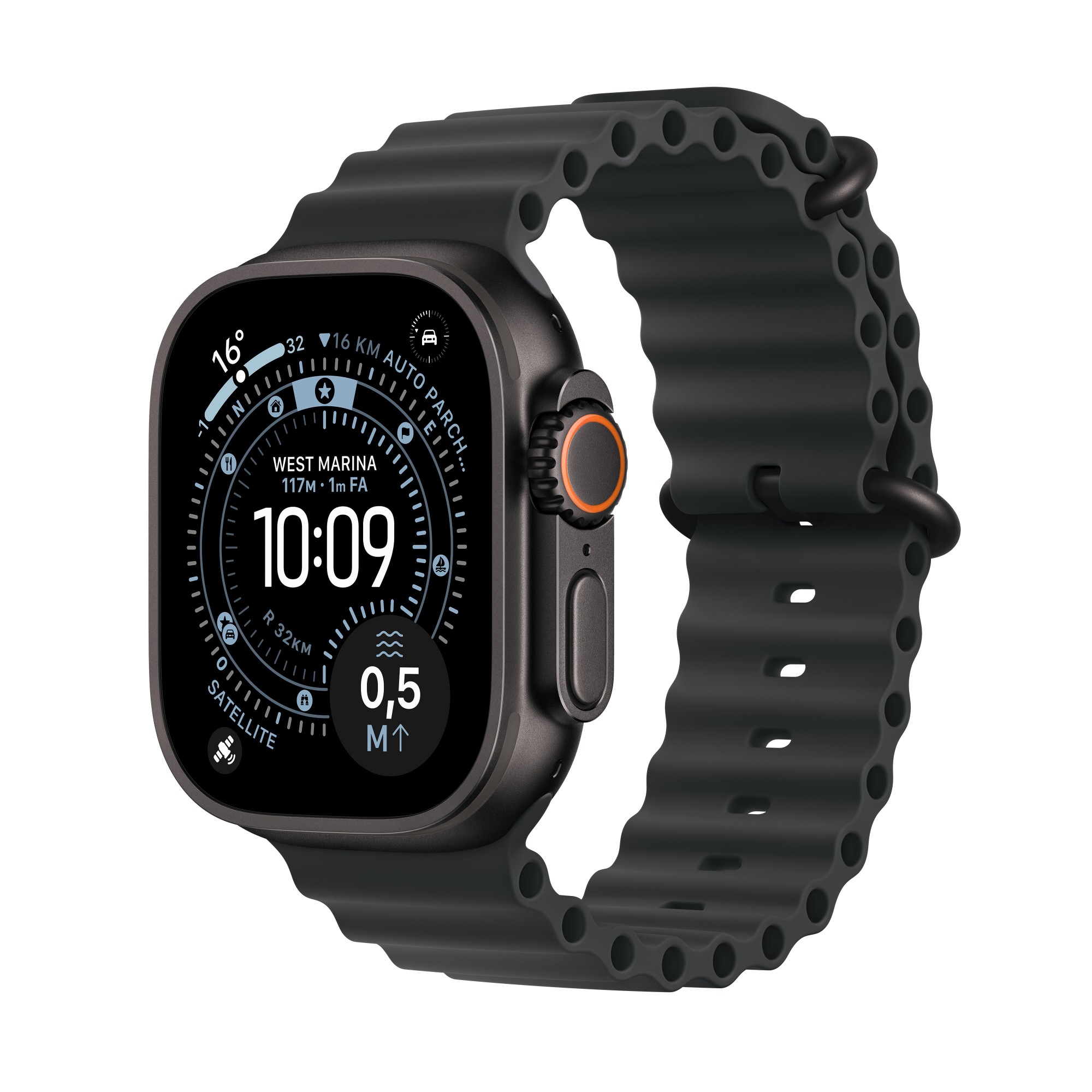 Apple Watch Ultra 3 GPS + Cellular 49mm Black Titanium Case with Black