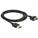 DeLOCK 2m 2xUSB2.0-A USB cable USB 2.0 USB A Black