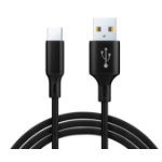 JLC PC05 Braided USB (Male) to Type C (Male) Cable–2M – Black 5 Pack