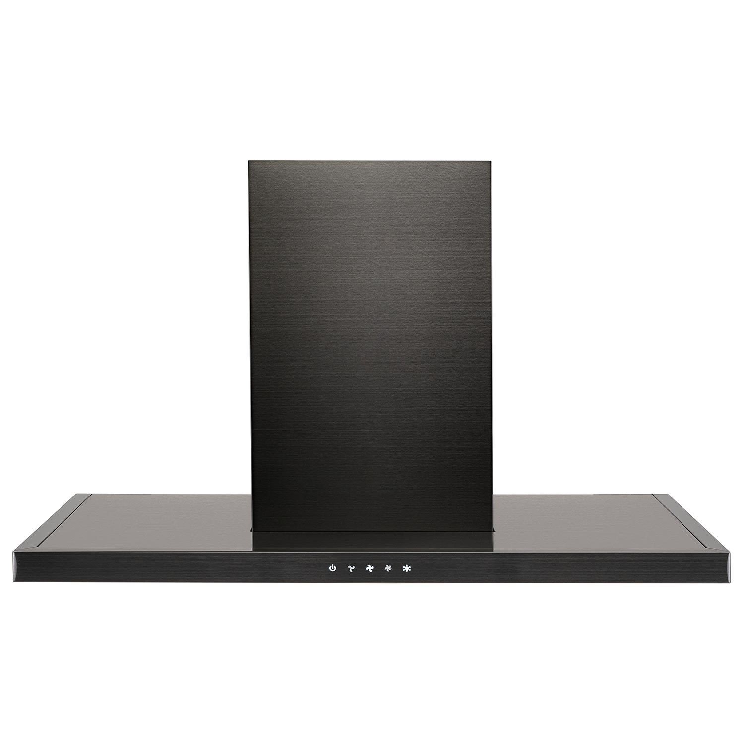 electriQ 90cm Slimline Cooker Hood - Black Stainless Steel