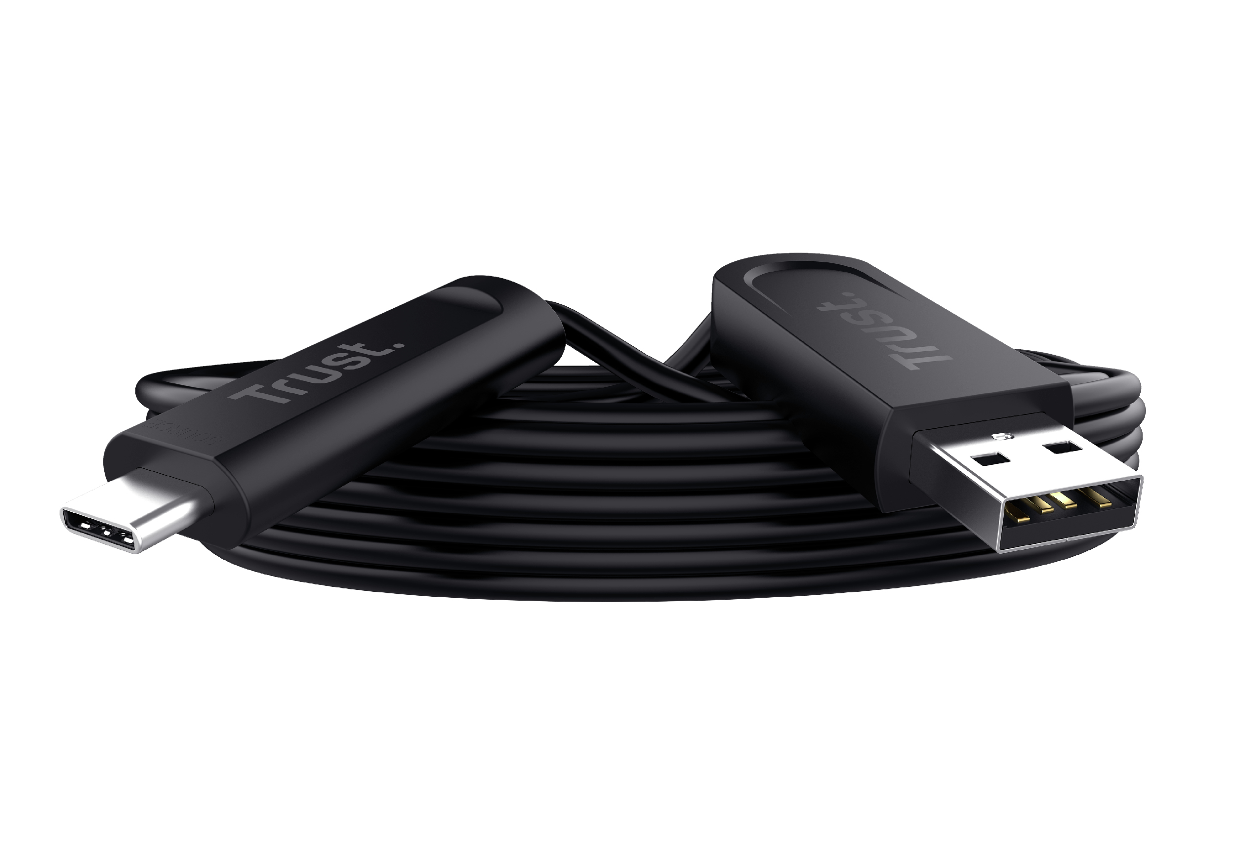 Image of Trust Iris USB cable 10 m USB 3.2 Gen 2 (3.1 Gen 2) USB C USB A Black