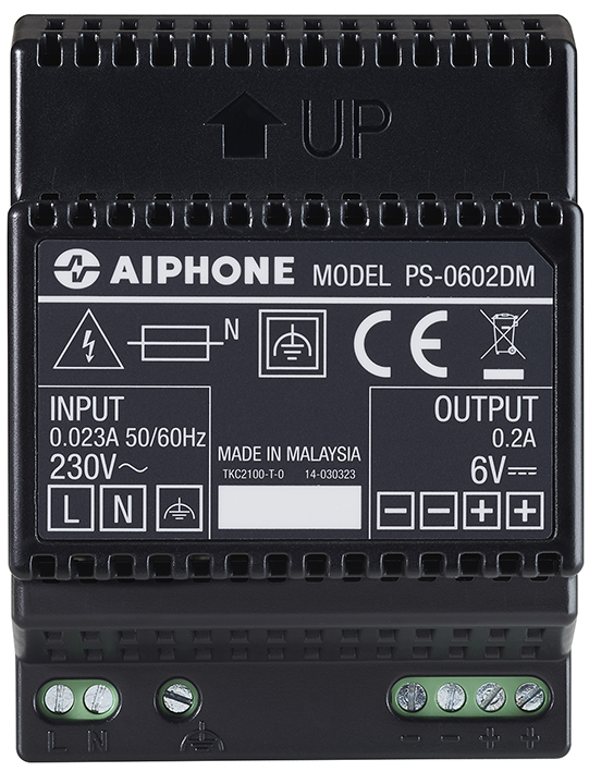 PS-0602DM AIPHONE PS RANGE POWER SUPPLY 6V DC/AC POWER  SUPPLY 6V DC/AC (Replacement of PS-0603DIN)
