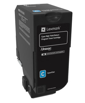 Image of Lexmark 74C2HC0 Toner-kit cyan return program, 12K pages ISO/IEC...