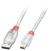 Lindy 5m USB 2.0 Cable - Type A To Mini-B, Transparent