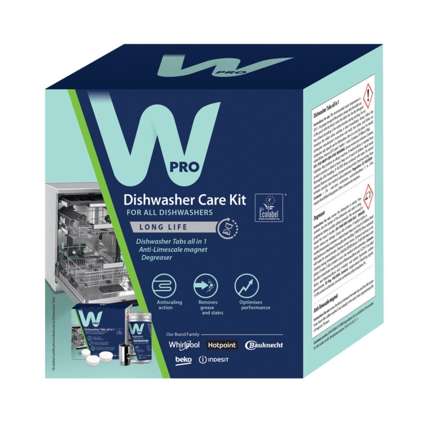 Whirlpool Wpro Universal Professional Dishwasher Care Kit