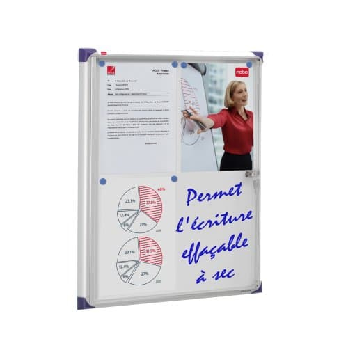 Nobo Extra Flat Magnetic Lockable Noticeboard 4XA4