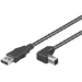 Microconnect USBAB3ANGLED USB cable USB 2.0 3 m USB A USB B Black