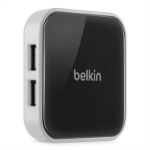 Belkin 4-Port Powered Desktop 480 Mbit/s Black,Silver