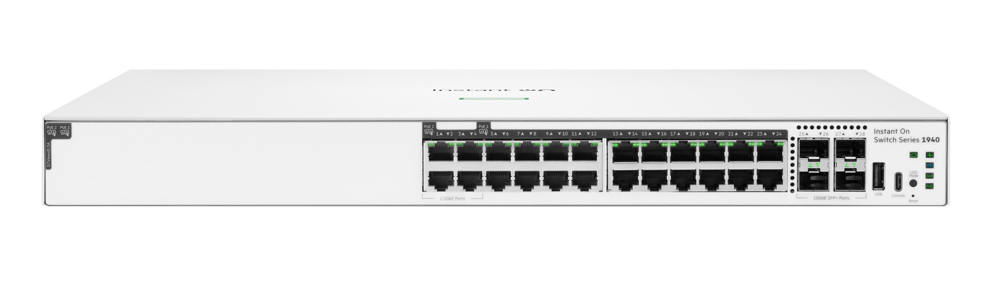 HPE Networking Instant On Switch 8p Gigabit CL6 PoE 2p SFP 124W 1940