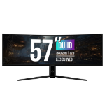 Cooler Master Gaming GP57ZS computer monitor 144.8 cm (57") 7680 x 2160 pixels Dual UHD LCD Black