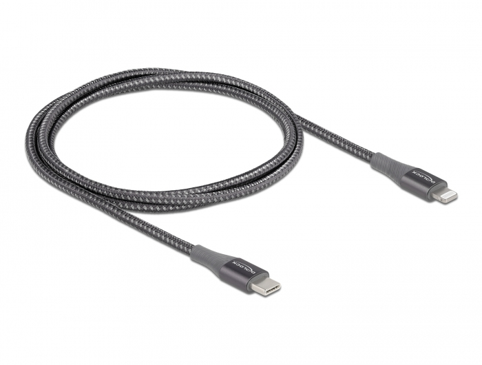 EU Product - Daten- und Ladekabel USB Type-C,lightning, grau 1m thumbnail