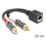 DeLOCK 88172 audio kabel 0,2 m RJ-45 2 x RCA Zwart