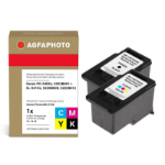 AgfaPhoto APCPG540_CL541XLSET inktcartridge 2 stuk(s) Compatibel Hoog (XL) rendement Zwart, Cyaan, Magenta, Geel