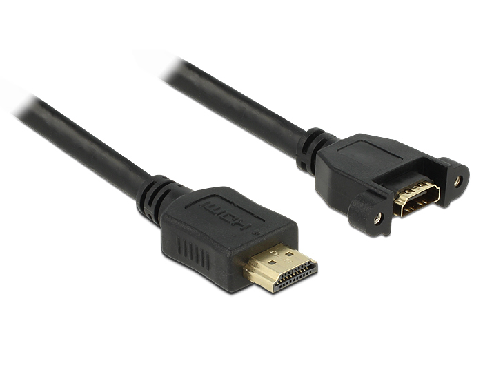 85102 DELOCK HDMI mit Ethernetkabel - HDMI (M) bis HDMI (W)