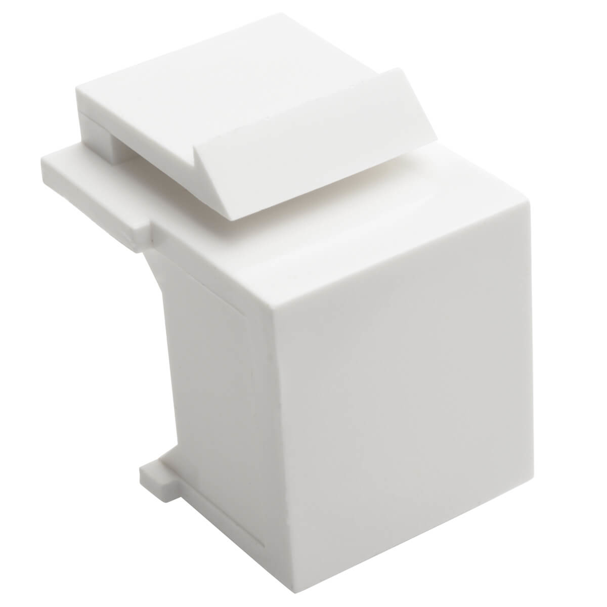 Image of Tripp Lite N040-010-WH Snap-In Blank Keystone Jack Insert, White,...