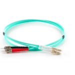 connektgear 2m Duplex Fibre Optic Multi-Mode Cable OM3 50/125 Micron LC to ST Aqua 3-5 working days non cancellable non returnable
