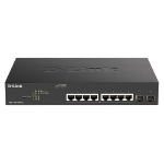 D-Link DGS-1100-10MPV2 network switch Managed Gigabit Ethernet (10/100/1000) Power over Ethernet (PoE) 1U Black