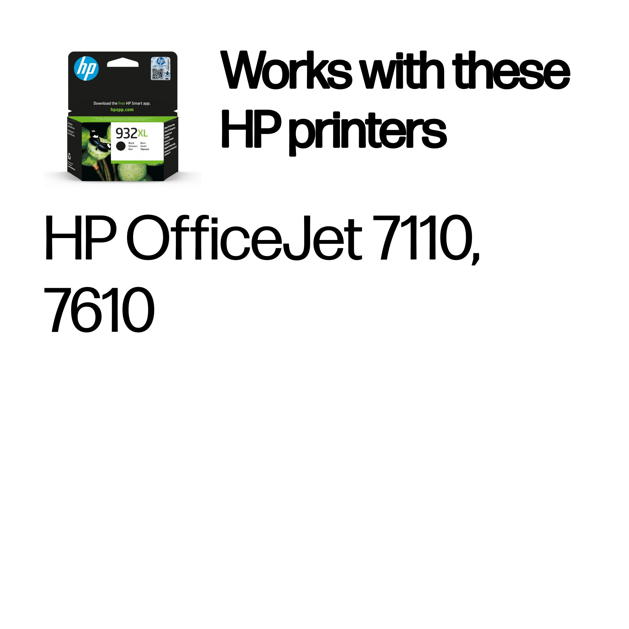 HP CN053AE/932XL Ink cartridge black high-capacity, 1K pages ISO/IEC 24711 22.5ml for HP OfficeJet 6100/7510/7610