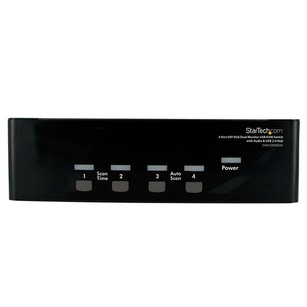 Image of StarTech.com 4 Port DVI VGA Dual Monitor KVM Switch USB with Audio...