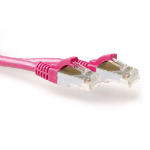 ACT Roze 30 meter LSZH SFTP CAT6A patchkabel snagless met RJ45 connectoren