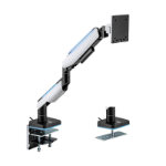 LogiLink Monitor mount, 17"-49", Gaming, aluminum, w/lighting, black/white