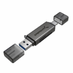 Sabrent CR-BCA2 card reader USB 3.2 Gen 1 (3.1 Gen 1) Type-A/Type-C Black