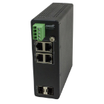Lantronix SISTP1040-342-LRT network switch Unmanaged Gigabit Ethernet (10/100/1000) Power over Ethernet (PoE) Black