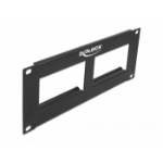 DeLOCK Easy 45 10″ Patch Panel cut-out 2 x 90.5 x 45.2 mm, 2U, black