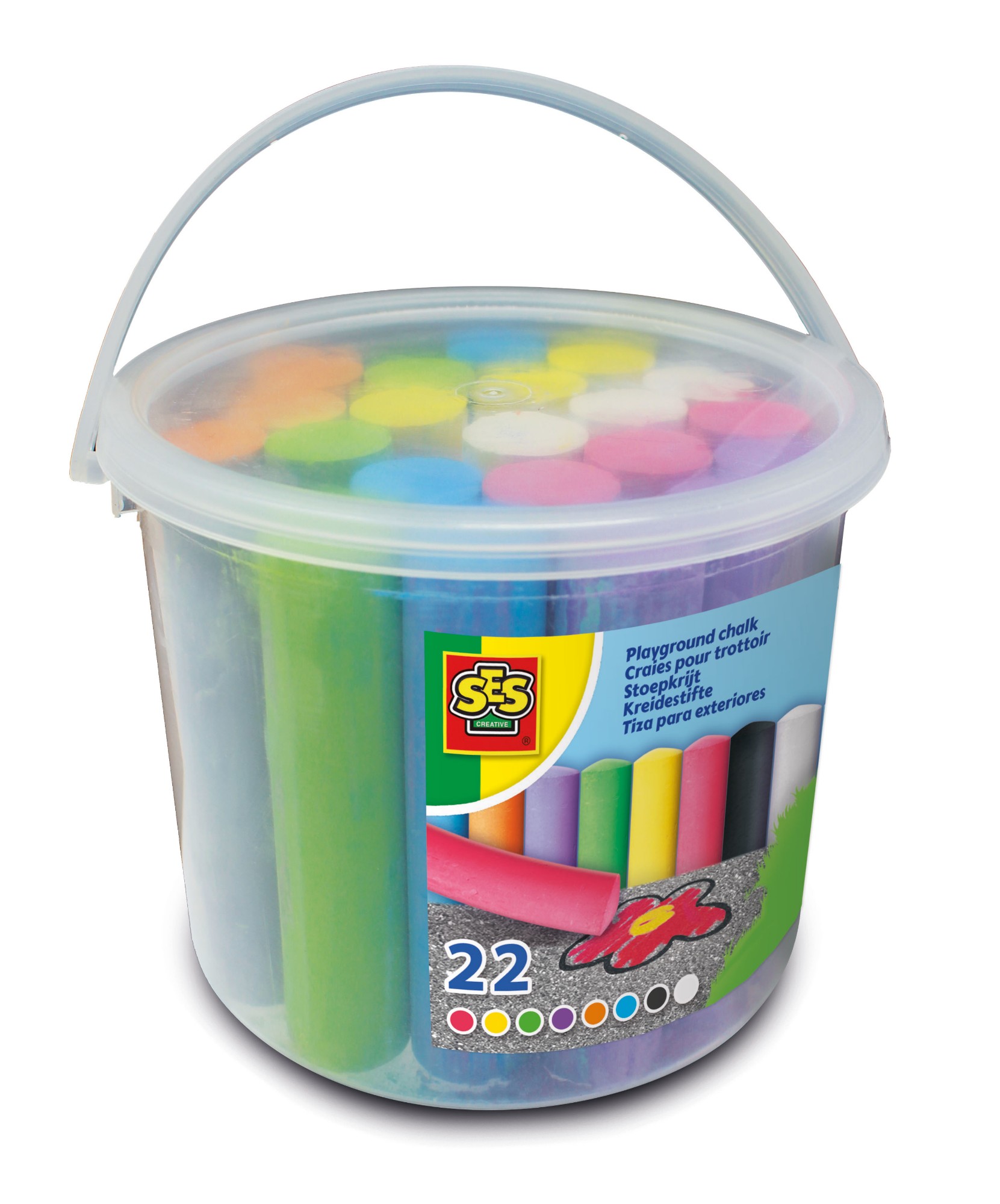 SES Creative Playground chalk 22pcs bucket