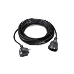 8WARE AU Power Cable Extension  3-Pin Male to Female 2m 3-Pin AU Piggy Back Black