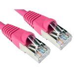 Cables Direct Cat6a, 2m networking cable Pink S/FTP (S-STP)