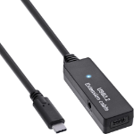 InLine USB 3.2 Gen.1 active extension, USB-C male to USB-C female, 5m