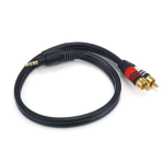 Monoprice 5596 audio cable 15.7" (0.4 m) 3.5mm 2 x RCA Black