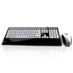 Accuratus Image Set keyboard Mouse included Universal USB QWERTY UK English Black, White