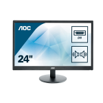 AOC Basic-line E2470SWDA LED display 59.9 cm (23.6") 1920 x 1080 pixels Full HD Flat Matt Black